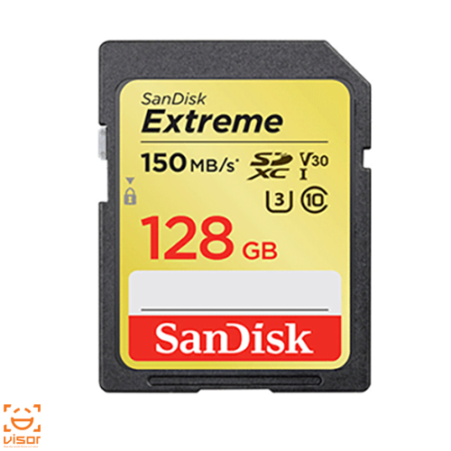 کارت حافظه SD سن دیسک Sandisk 128GB Extreme SDXC UHS-I 150MB/S