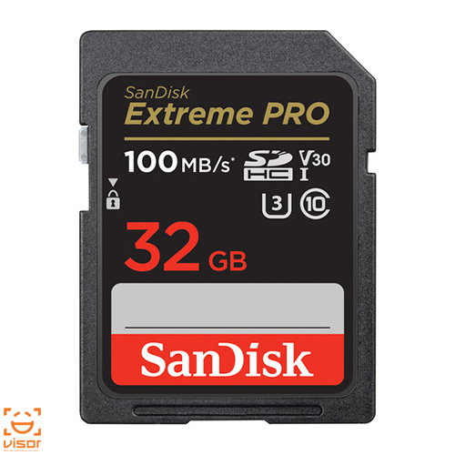 کارت حافظه SD سن دیسک Sandisk 32GB Extreme PRO UHS-I SDHC 100MB/S