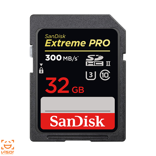 کارت حافظه SD سن دیسک Sandisk 32GB Extreme PRO UHS-II SDHC 300MB/S 2000X