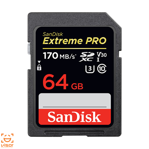 کارت حافظه SD سن دیسک Sandisk 64GB Extreme PRO UHS-I SDXC 200MB/S