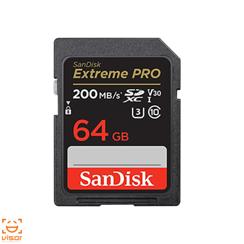 کارت حافظه SD سن دیسک Sandisk 64GB Extreme PRO UHS-I SDXC 200MB/S