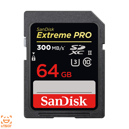 کارت حافظه SD سن دیسک  Sandisk 64GB Extreme PRO UHS-II SDXC 300MB/S 2000X