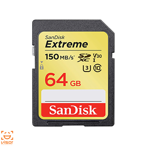 کارت حافظه SD سن دیسک Sandisk 64GB Extreme SDXC UHS-I 150MB/S