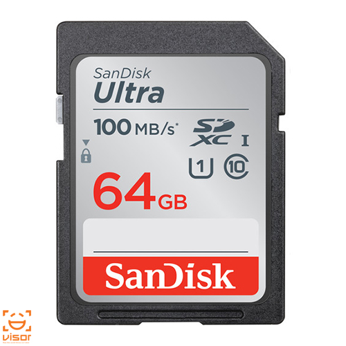 کارت حافظه SD سن دیسک Sandisk 64GB Ultra SDXC UHS-I 100MB/S