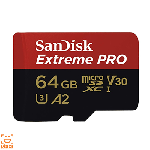 کارت حافظه microSD دی سن دیسک Sandisk Extreme PRO XC UHS-I U3 A2 V30 64GB With Adapter