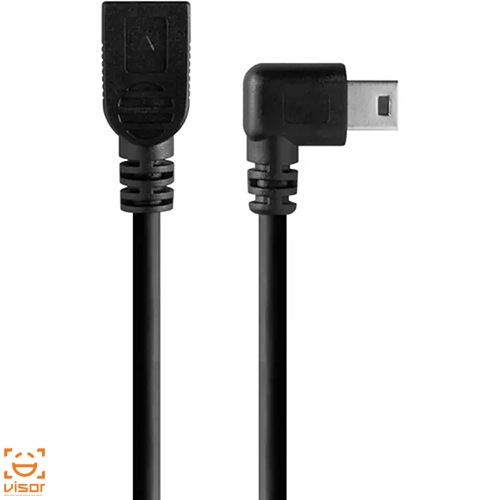 کابل تتر تولز Tether Tools CU5462RT Mini B USB 2.0 Right Angle Cable Adapter BLK 30cm